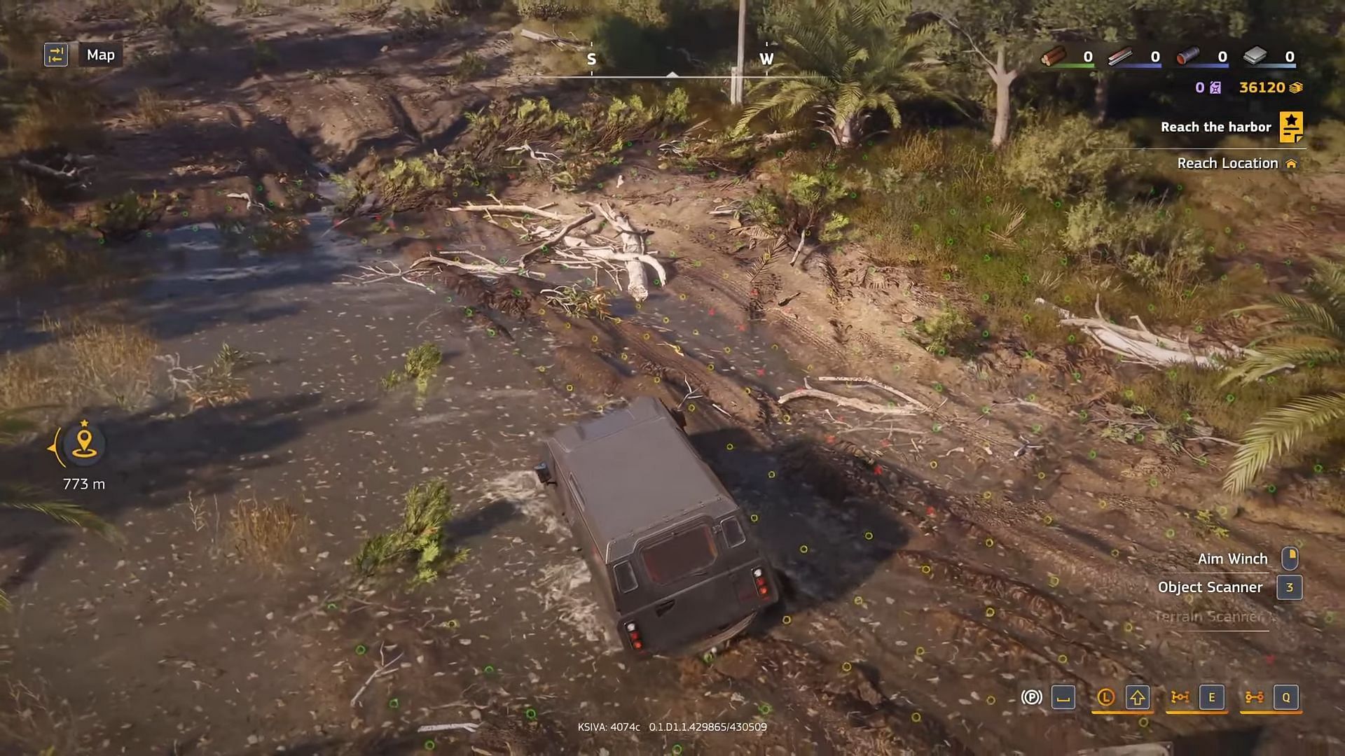 Diff Lock is the last option in the bottom right corner of the HUD (Image via Focus Entertainment || YouTube/@1UPTips )